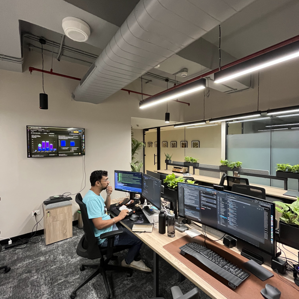 Engineering desks at the Empirical office